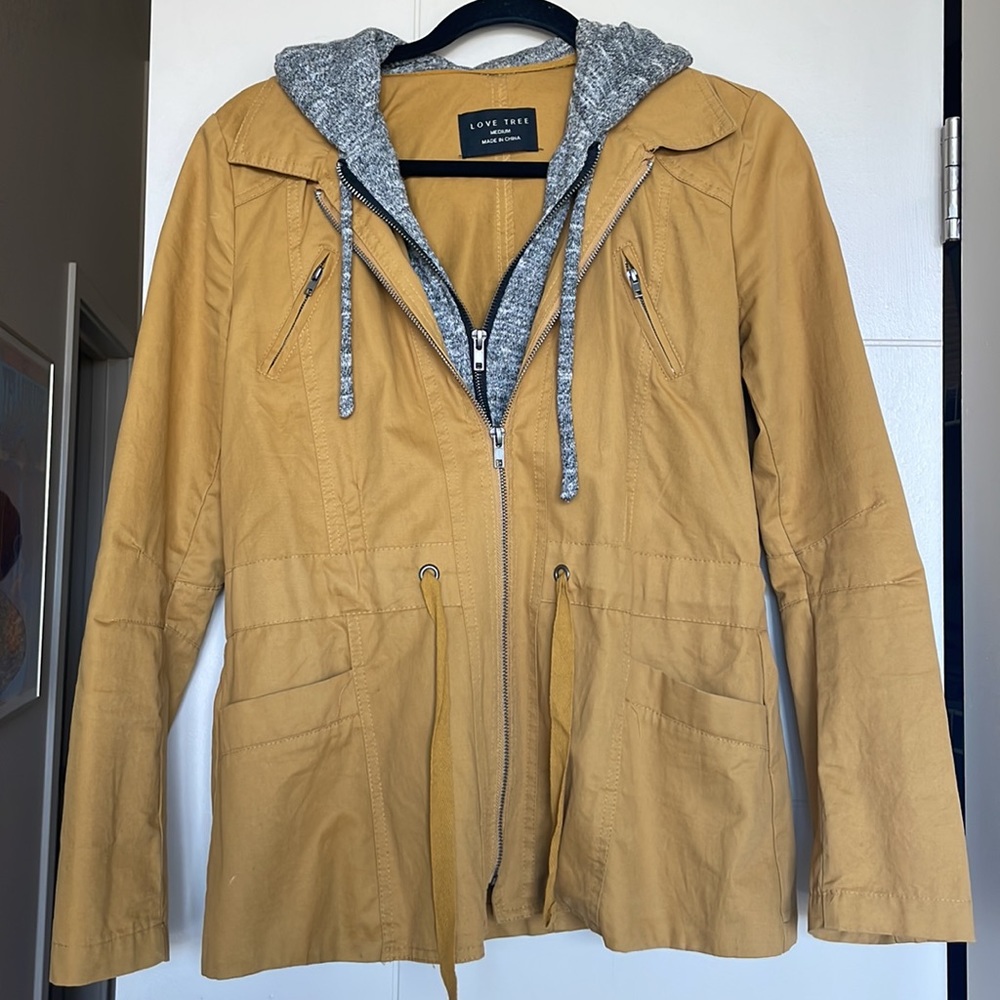 Women’s Mustard Yellow Canvas Coat
